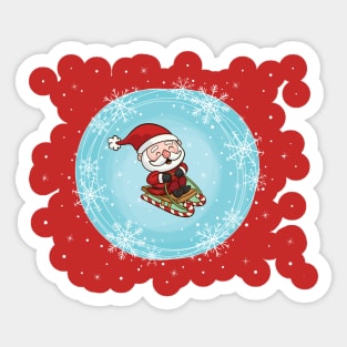 Santa Sliding Sticker